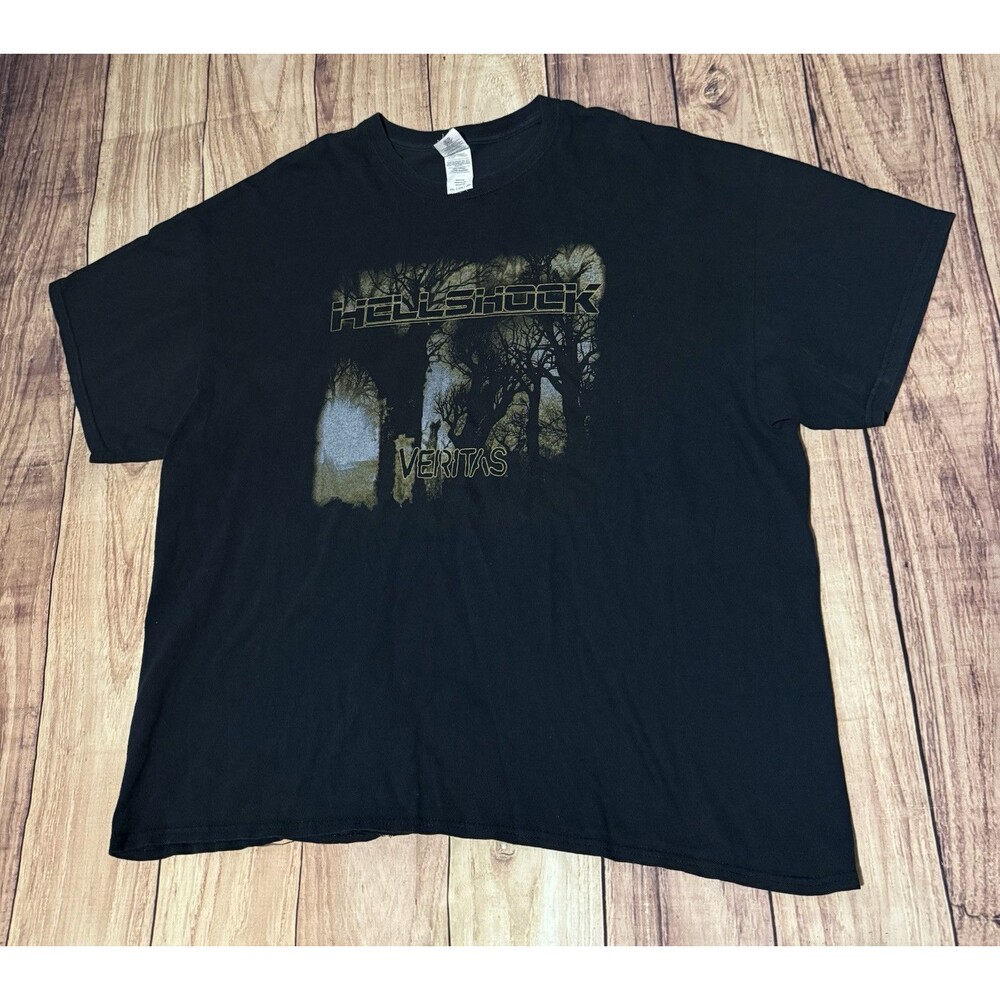 Hellshock Heavy Metal Band Veritas Album T Shirt 2XL Black Portland Oregon